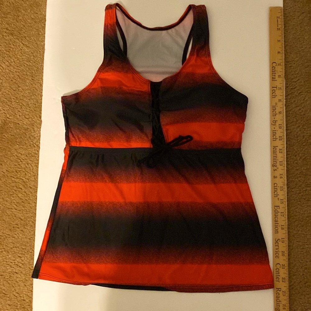 Tankini red and black size medium